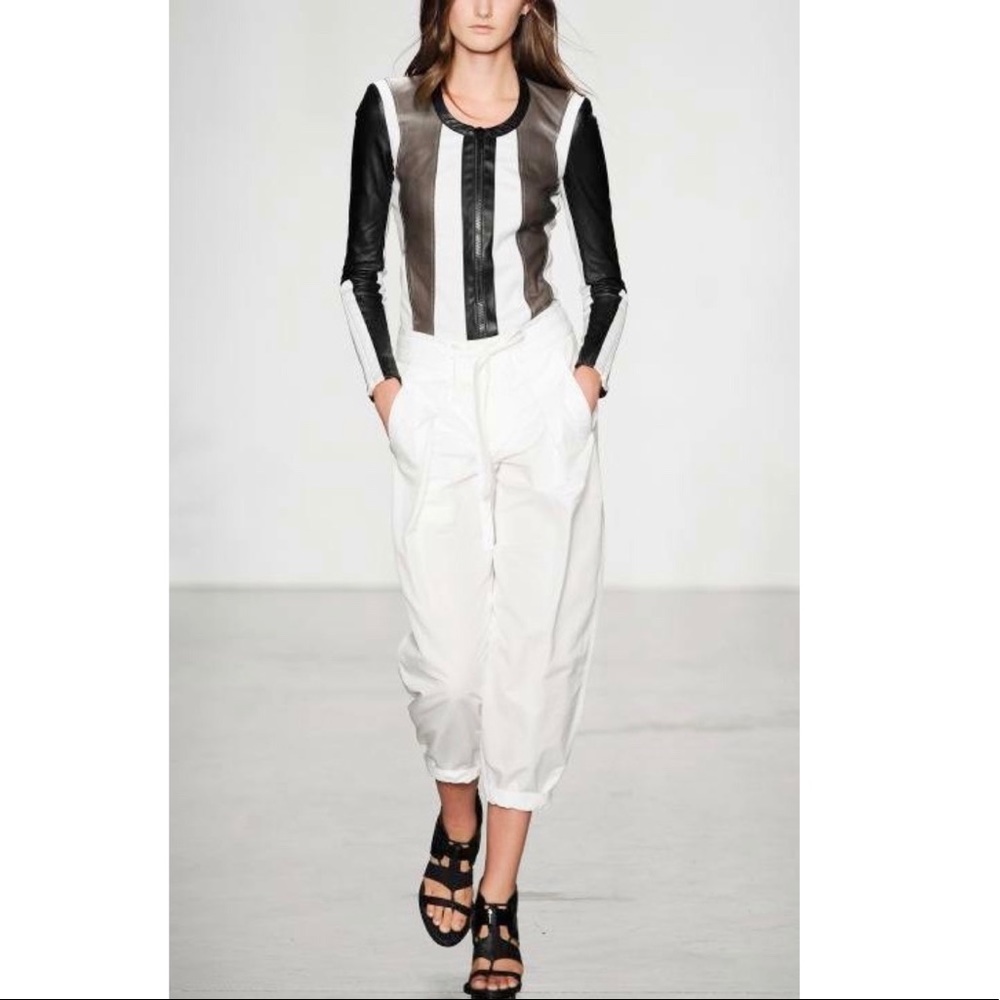 Helmut Lang Pax colorblock leather jacket